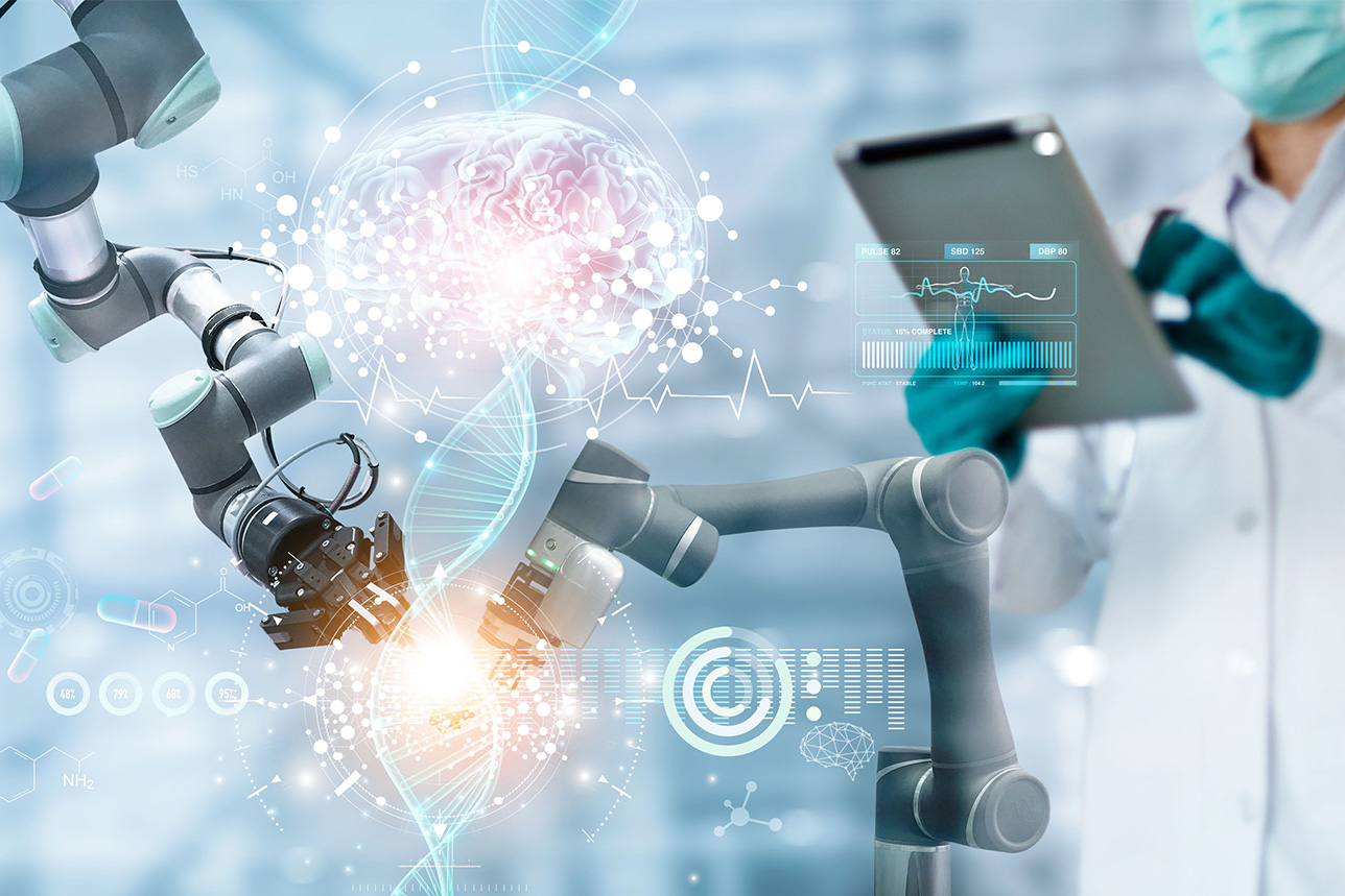 doctor controlling robots with technology